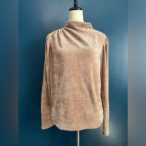 EXPRESS Chenille Mock Neck Ruched Cozy Soft Sweater NWT Size Large